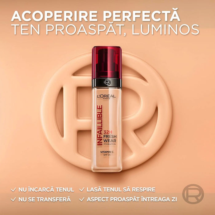 L'ORÉAL PARiS Infaillible 32H Fresh Wear fond de ten140, 30 ml WALTI