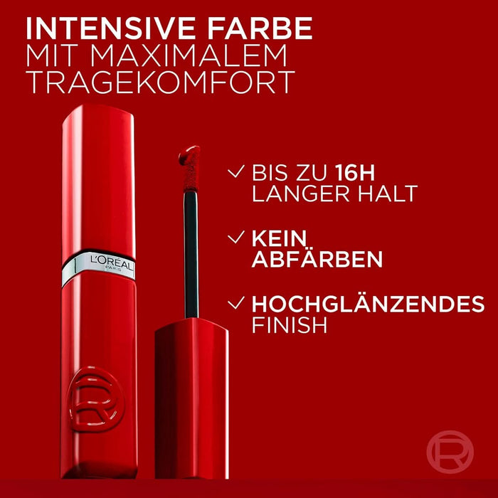 L'ORÉAL PARiS Infaillible Laque Resistance ruj lichid 16H 420 Rouge Paris, 4,3 ml WALTI