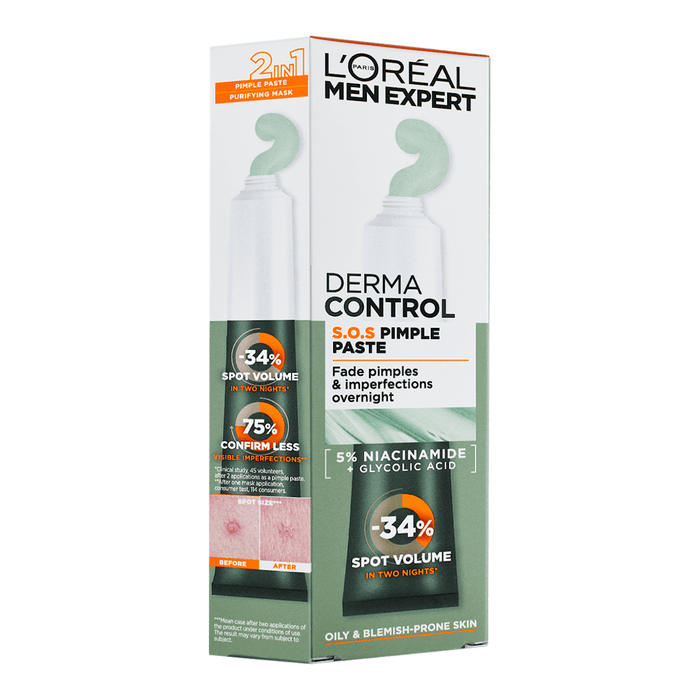 L'ORÉAL PARiS MEN EXPERT Cremă pastă pentru imperfecțiuni Derma Control, 45 ml WALTI