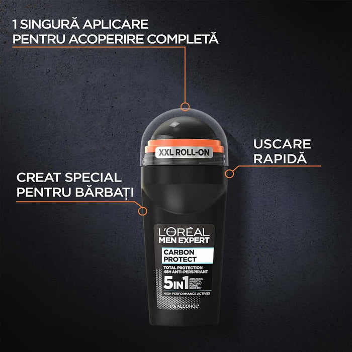 L'ORÉAL PARiS MEN EXPERT Deodorant roll-on CARBON PROTECT, 50 ml WALTI