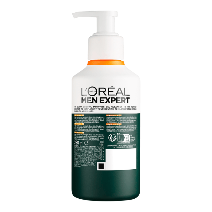 L'ORÉAL PARiS MEN EXPERT Gel de curățare Derma Control, 260 ml WALTI