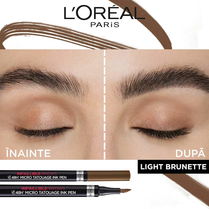 L'ORÉAL PARiS Micro Tatouage Unbelieva Brow creion de sprâncene 105 Brunette, 1 g WALTI