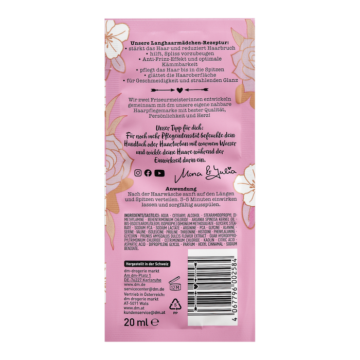 LANGHAARMÄDCHEN Tratament împotriva ruperii părului, 20 ml - WALTI WALTI