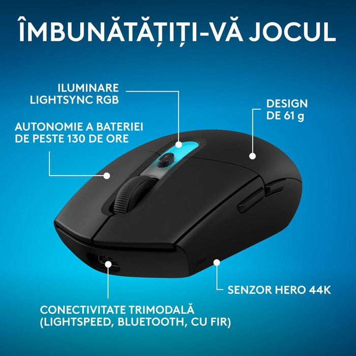 Mouse Gaming Wireless LOGITECH G305 X Superlight, 44000 dpi, negru WALTI