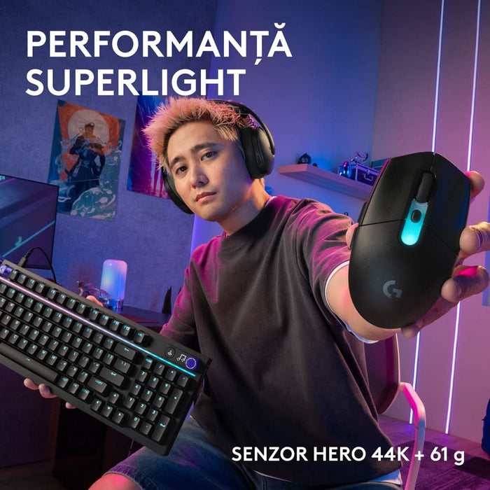 Mouse Gaming Wireless LOGITECH G305 X Superlight, 44000 dpi, negru WALTI