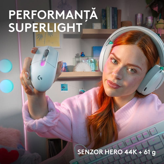 Mouse Gaming Wireless LOGITECH G305 X Superlight, 44000 dpi, alb WALTI