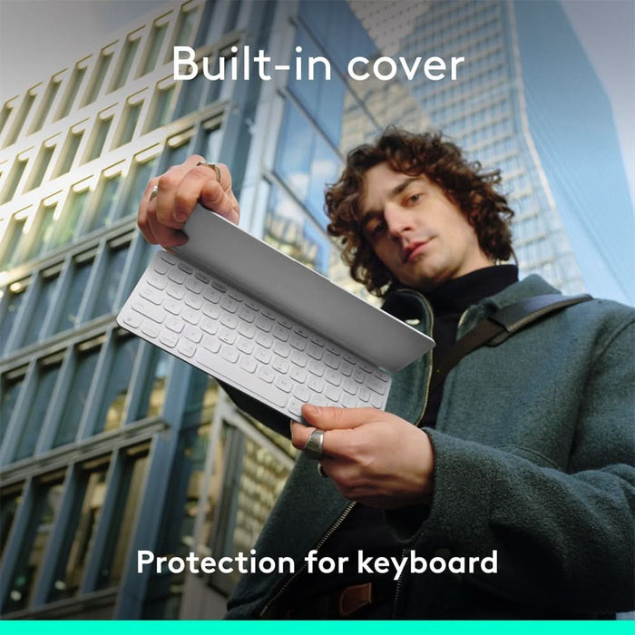 Tastatura Wireless LOGITECH KEYS To Go 2 Multi-Device, Bluetooth, Layout US INT, alb WALTI