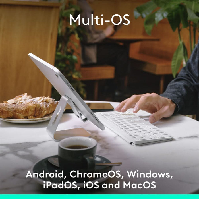 Tastatura Wireless LOGITECH KEYS To Go 2 Multi-Device, Bluetooth, Layout US INT, alb WALTI