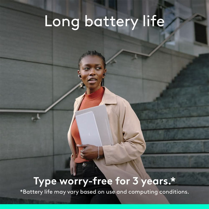 Tastatura Wireless LOGITECH KEYS To Go 2 Multi-Device, Bluetooth, Layout US INT, alb WALTI