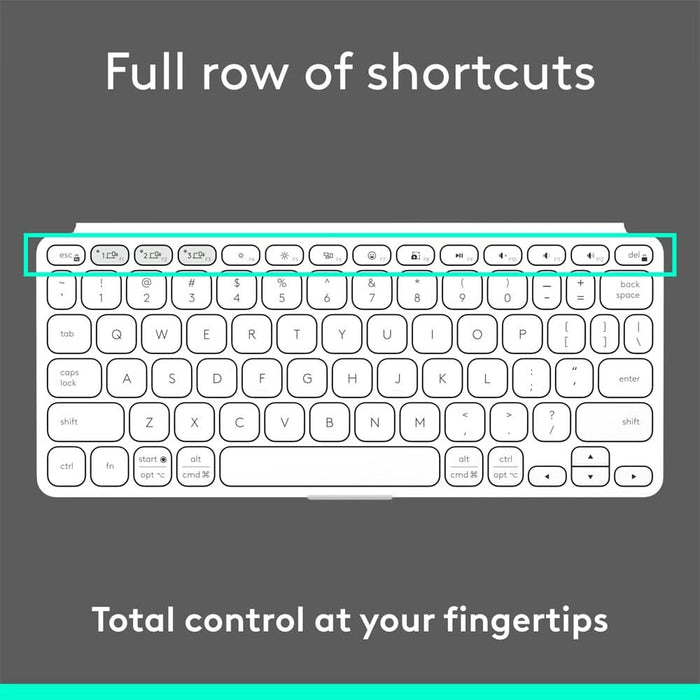 Tastatura Wireless LOGITECH KEYS To Go 2 Multi-Device, Bluetooth, Layout US INT, alb WALTI