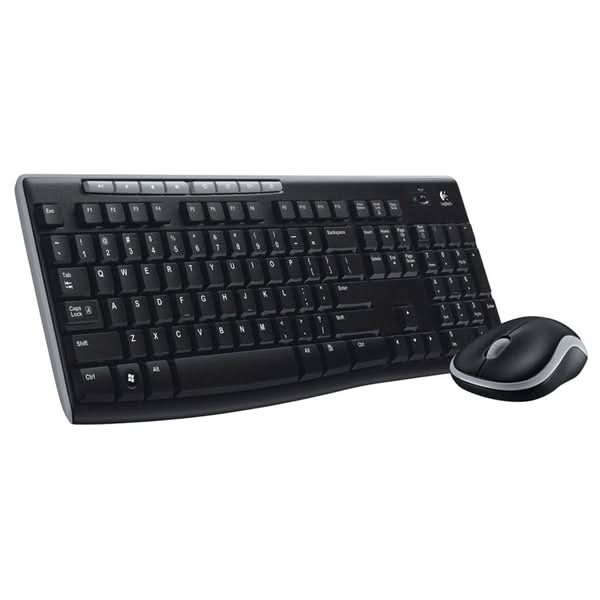 Kit tastatura si mouse Wireless LOGITECH MK270, USB, Layout UK, negru - WALTI WALTI