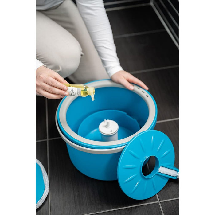 Set mop rotativ + galeata + maner MEDIASHOP Livington Clean Water, albastru WALTI
