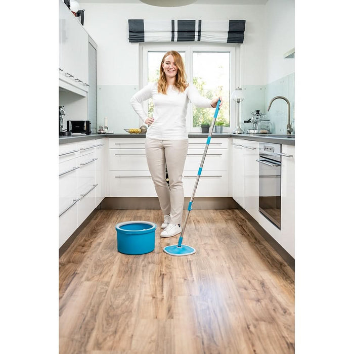 Set mop rotativ + galeata + maner MEDIASHOP Livington Clean Water, albastru WALTI