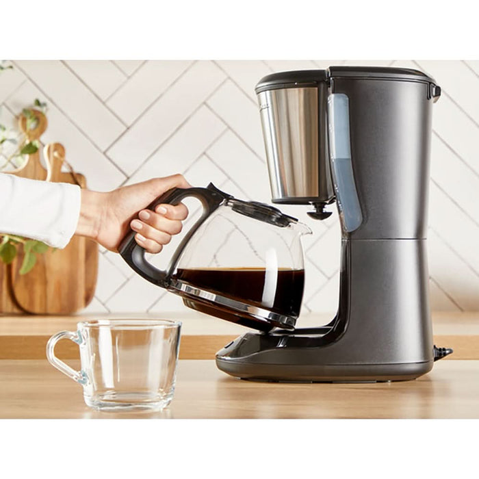 Cafetiera TEFAL Subito CM5S1DE0, 1.25l, 1000W, 15 cesti, negru-argintiu WALTI