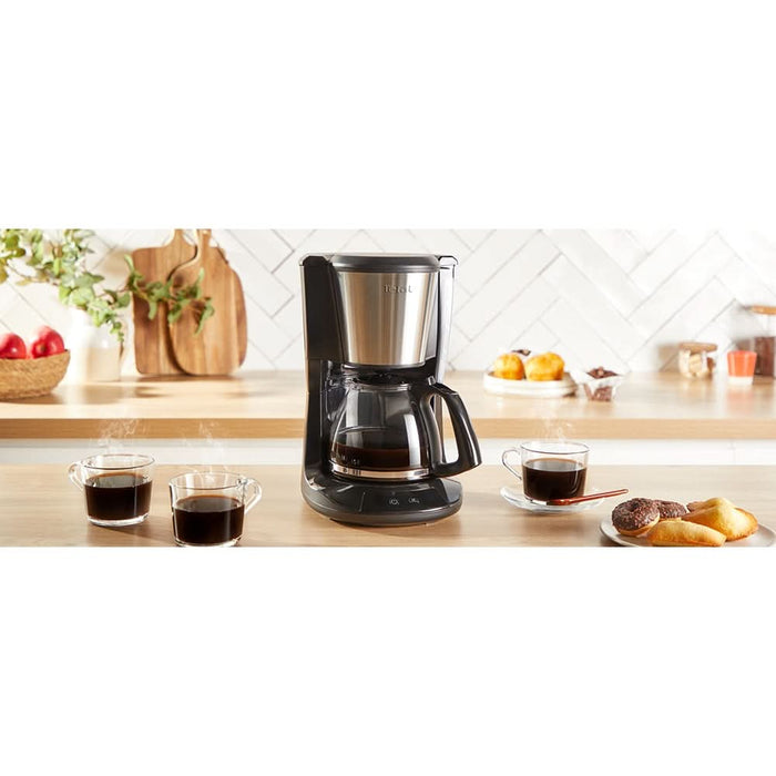Cafetiera TEFAL Subito CM5S1DE0, 1.25l, 1000W, 15 cesti, negru-argintiu WALTI
