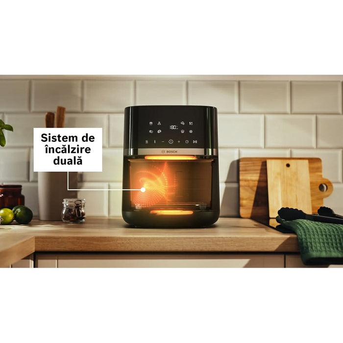 Friteuza cu aer cald BOSCH Seria 4 MAF462B0, 6.1l, 2050W, negru-argintiu WALTI