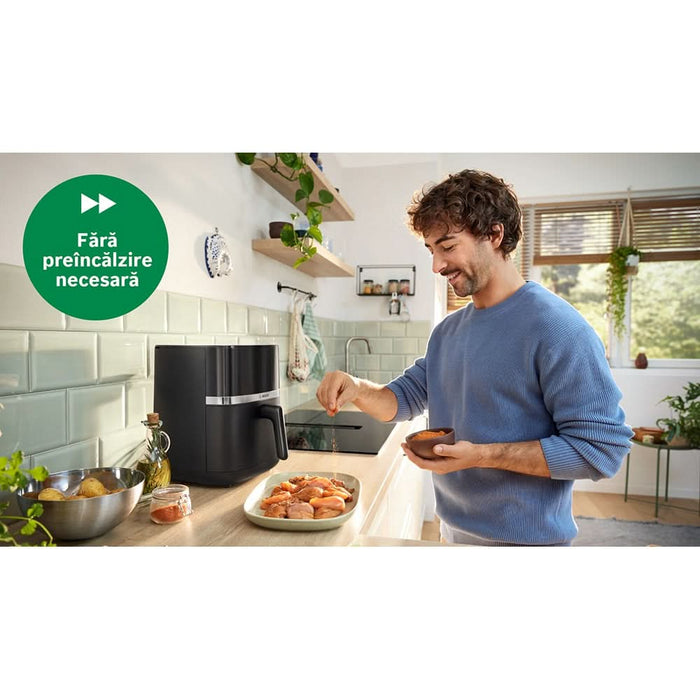 Friteuza cu aer cald BOSCH Seria 4 MAF462B0, 6.1l, 2050W, negru-argintiu WALTI
