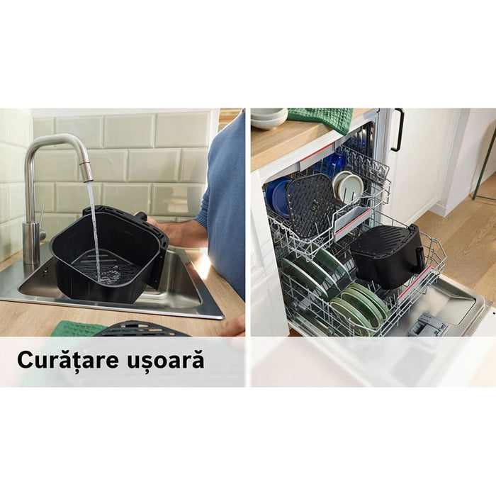 Friteuza cu aer cald BOSCH Seria 4 MAF462B0, 6.1l, 2050W, negru-argintiu WALTI