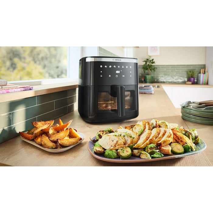 Friteuza cu aer cald BOSCH Seria 6 MAF671B0, 7.2l, 1800W, negru-argintiu WALTI