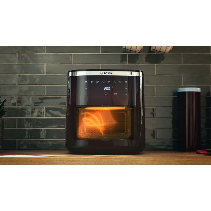 Friteuza cu aer cald BOSCH Seria 6 MAF671B0, 7.2l, 1800W, negru-argintiu WALTI