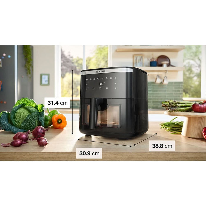 Friteuza cu aer cald BOSCH Seria 6 MAF671B0, 7.2l, 1800W, negru-argintiu WALTI