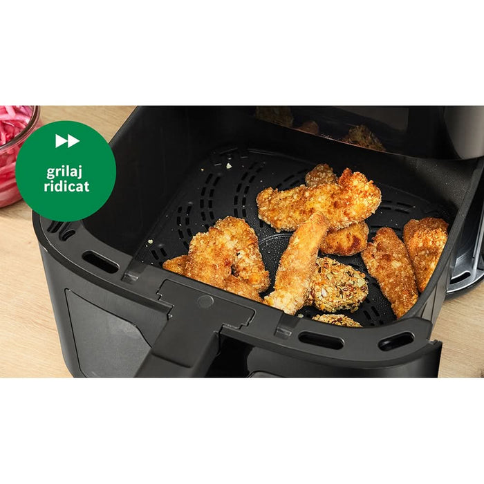 Friteuza cu aer cald BOSCH Seria 6 MAF671B0, 7.2l, 1800W, negru-argintiu WALTI