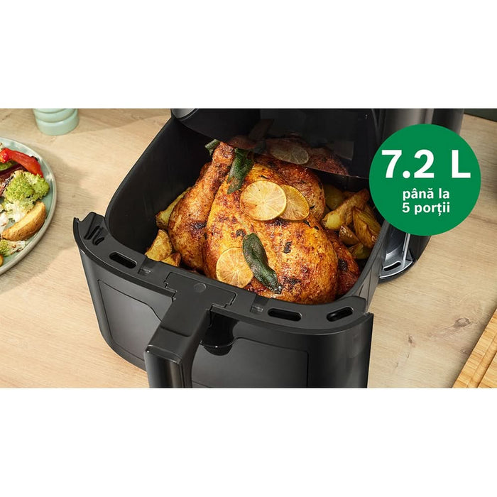 Friteuza cu aer cald BOSCH Seria 6 MAF671B0, 7.2l, 1800W, negru-argintiu WALTI
