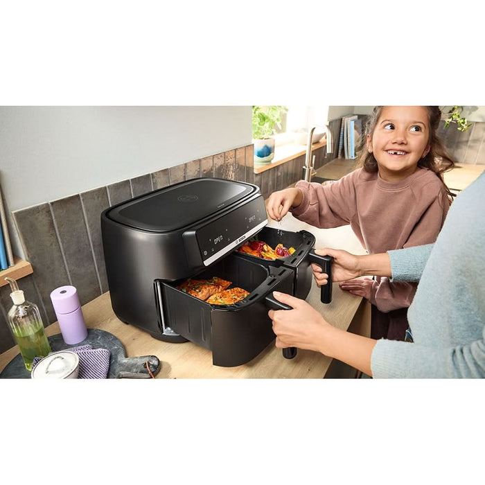 Friteuza cu aer cald dubla BOSCH Seria 4 MAFD440B1, 9l, 2500W, negru-argintiu - WALTI WALTI