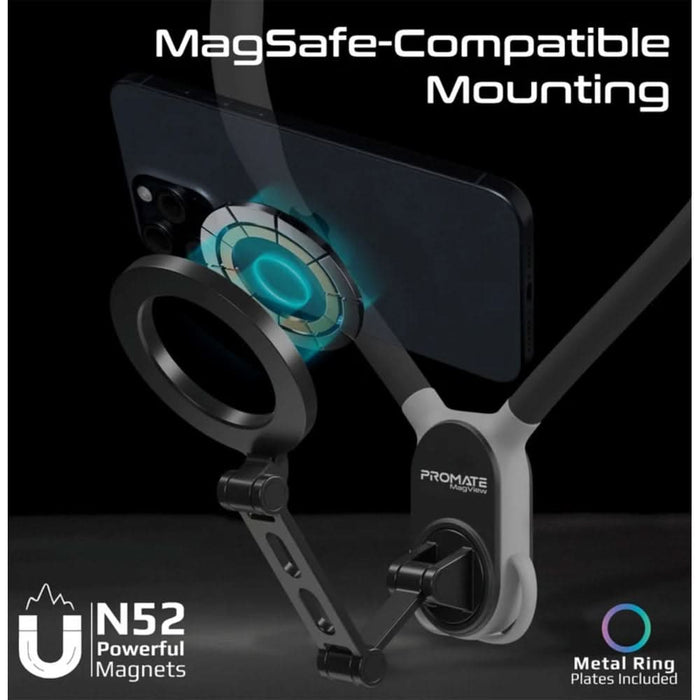 Suport telefon pentru piept PROMATE Magview, negru WALTI