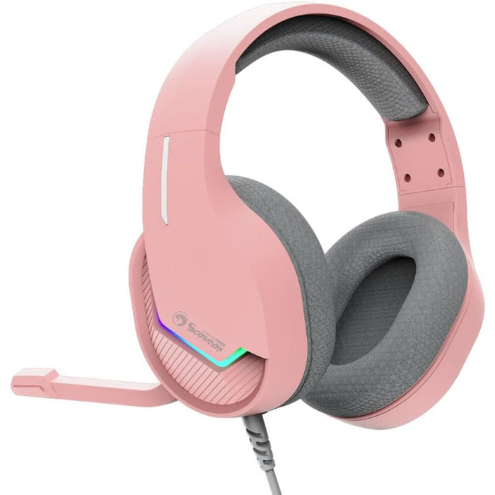 Casti Gaming MARVO H8618, stereo, USB, roz WALTI