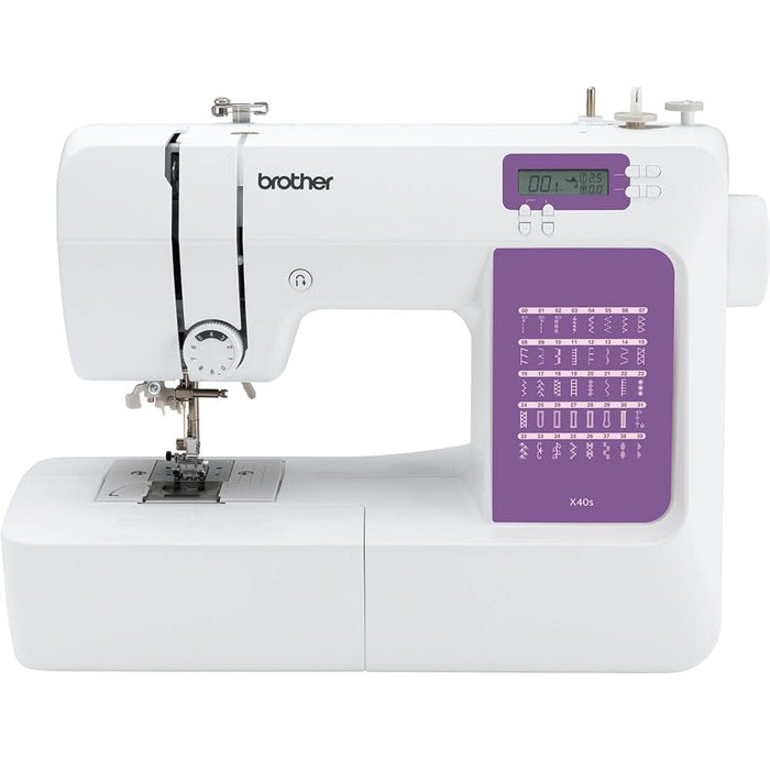Masina de cusut BROTHER X40S, 850imp/min, 40 programe, alb-mov WALTI