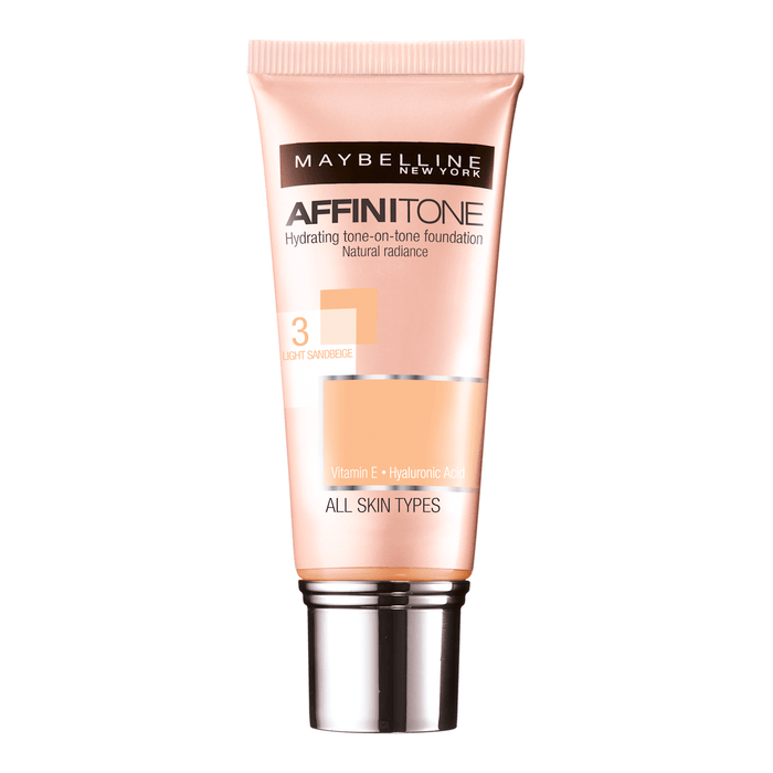MAYBELLINE NEW YORK Affinitone fond de ten 03 Light Sand Beige, 30 ml WALTI