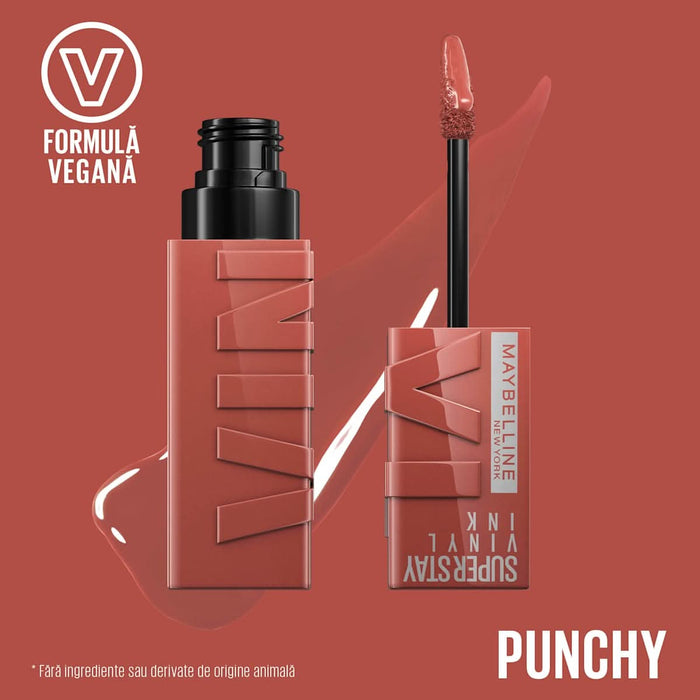 MAYBELLINE NEW YORK Vinyl Superstay Ruj lichid 120 Punchy, 4,2 ml WALTI
