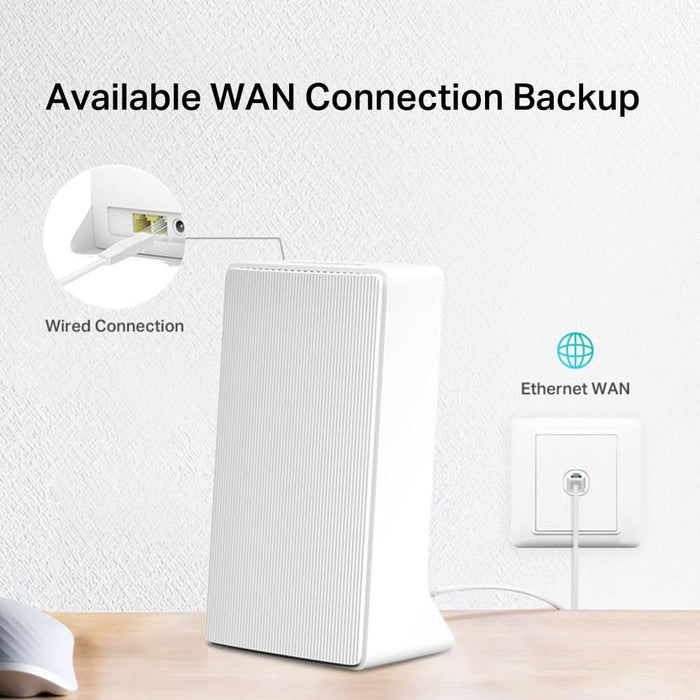Router Wireless Gigabit MERCUSYS MB230-4G AC1200, Wi-Fi 5, Dual-Band 300 + 867 Mbps, 4G LTE Nano SIM, alb WALTI