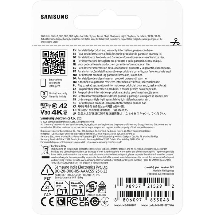 Card de memorie SAMSUNG T7, microSDXC,128GB, 170MB/s, clasa U3, V30, A2 WALTI