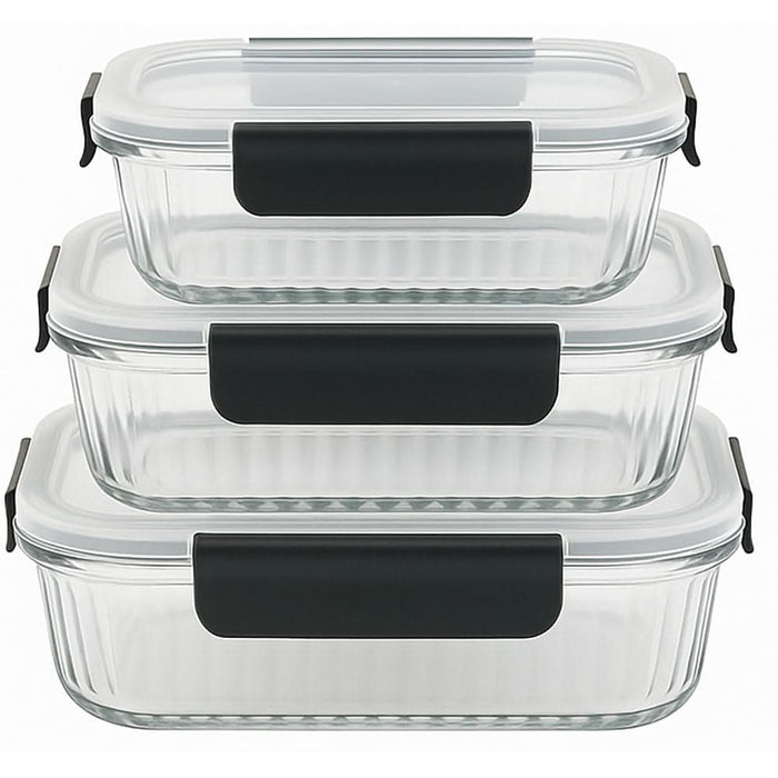 Set caserole MYRIA MC4058, 3 piese, 0.37- 1.05l, sticla, transparent WALTI