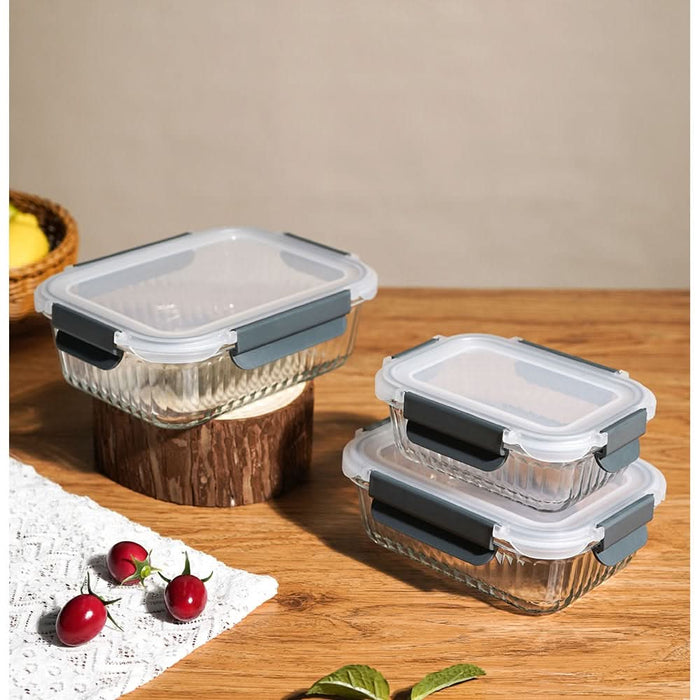 Set caserole MYRIA MC4058, 3 piese, 0.37- 1.05l, sticla, transparent WALTI