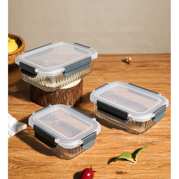 Set caserole MYRIA MC4058, 3 piese, 0.37- 1.05l, sticla, transparent WALTI