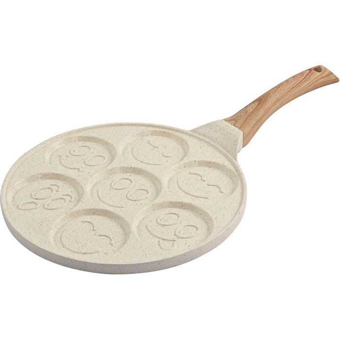 Tigaie clatite MYRIA MC4072, 26 cm, aluminiu, 7 forme emoji, bej WALTI