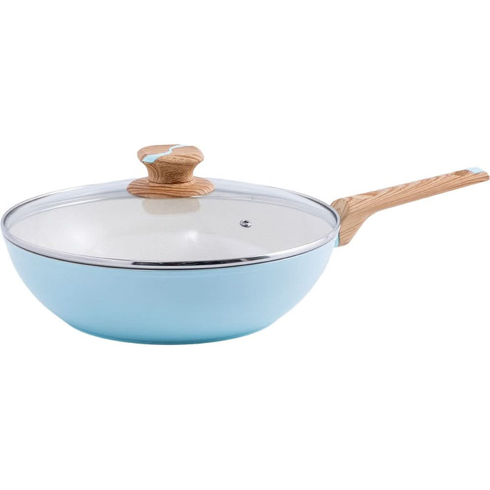Tigaie Wok MYRIA MC4081, 28cm, invelis ceramic, albastru WALTI