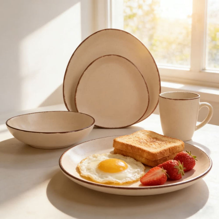 Set de masa MYRIA MC4091, 16 piese, ceramica, crem WALTI