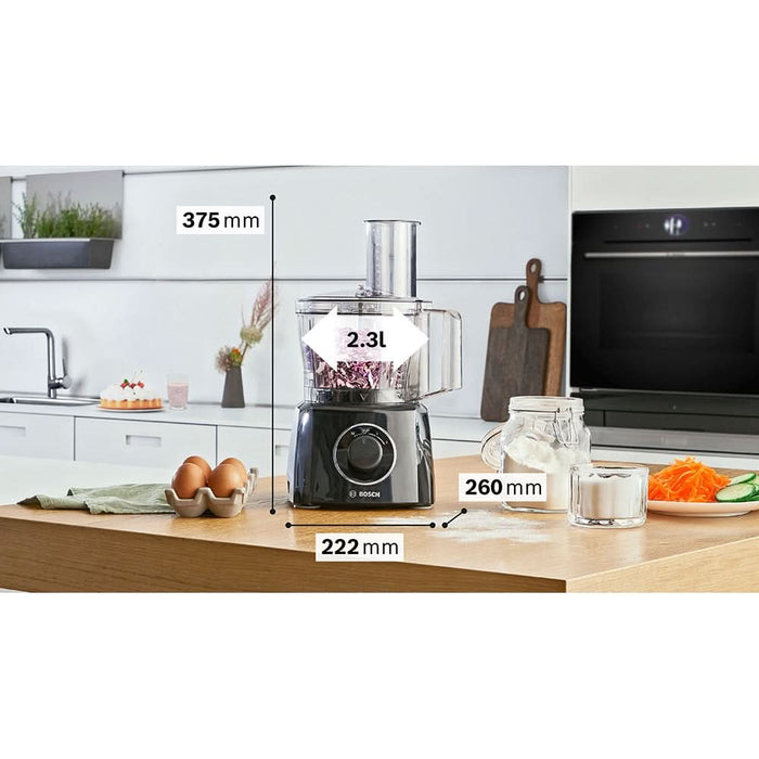 Robot de bucatarie BOSCH MultiTalent 3 MCM3231B, vas 2.3l, blender 1.5l, 800W, 2 trepte viteza, negru - WALTI WALTI
