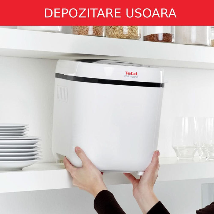 Masina de copt paine TEFAL Pain Dore PF210138, 1kg, 12 programe, 720W, alb-negru - WALTI WALTI