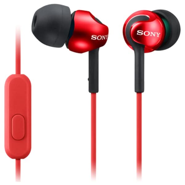 Casti SONY MDR-EX110APR, Cu Fir, In-Ear, Microfon, rosu WALTI