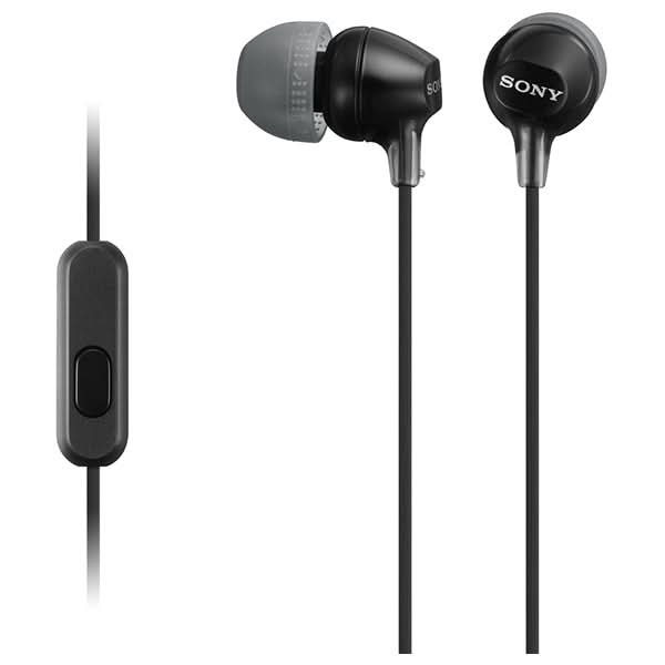 Casti SONY MDR-EX15APB, Cu Fir, In-Ear, Microfon, negru WALTI