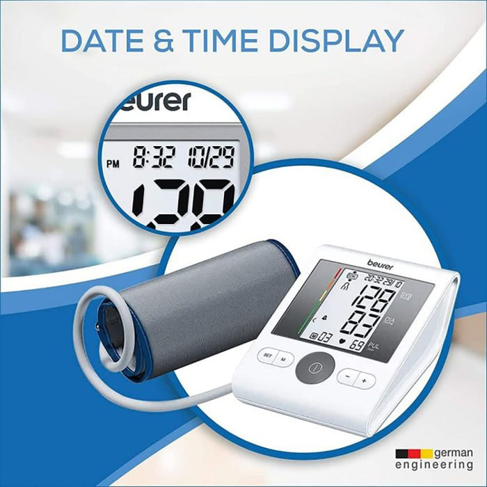 Tensiometru digital de brat BEURER BM28, 4 utilizatori x 30 memorii, adaptor, alb WALTI