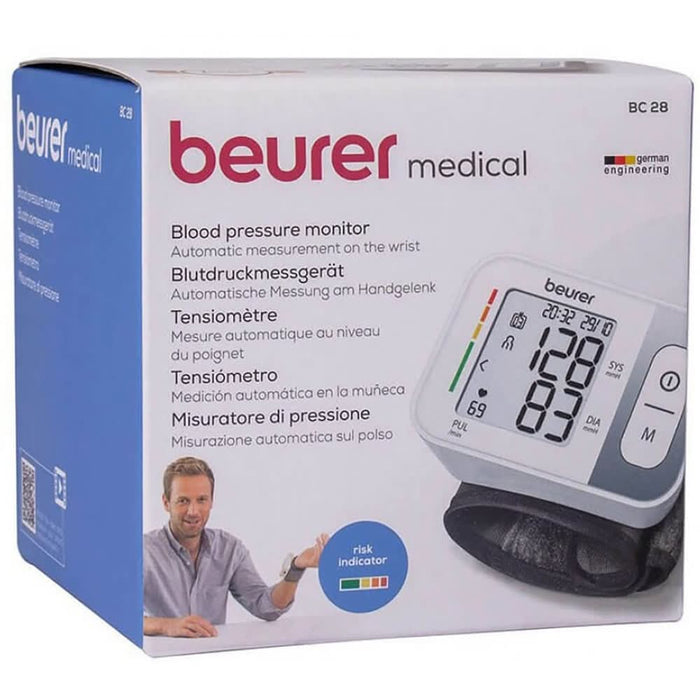 Tensiometru digital de incheietura BEURER BC28, 2 utilizatori x 60 memorii, alb WALTI