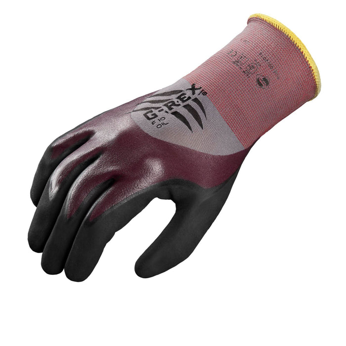 Manusi protectie F10 OIL, imersie nitril, marimea 9 (L), negru/violet WALTI