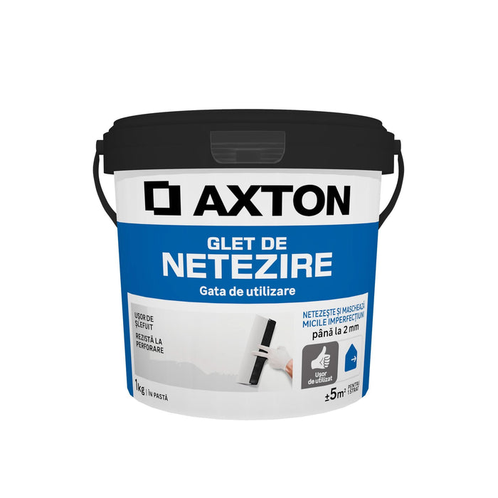 Glet pasta Axton, pentru netezire, interior, alb, 1 kg WALTI