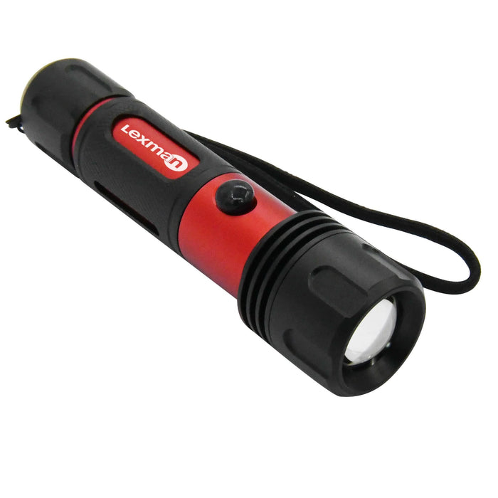 Lanterna LED Lexman, reincarcabila, 525 lm, metal, negru WALTI